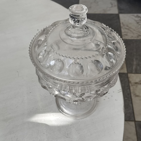 EAPG Footed Compote Candy Dish Large: 11.5" Tall & 8" Dia - Picture 2 of 8